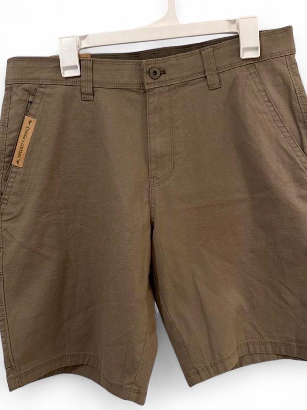 Weatherproof Men's Olive Flat-Front Casual Shorts